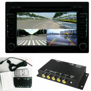 Caja de control de pantalla dividida de monitoreo 360° de 4 vías cámara de visión de estacionamiento imagen de videograbadora - Imagen 1 de 10