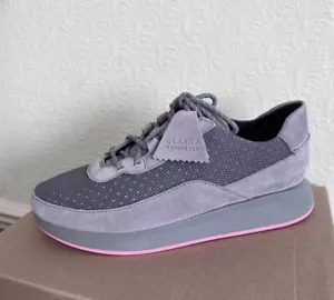 Clarks Originals Damen Kiowa Pace Turnschuhe grau reflektierend UK Größe 6,5 D EU 40 - Bild 1 von 8