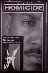 Homicide – From The Debut Album Ghettoland CASSETTE PRIORITY RAP SEALED OOP - Imagen 1 de 2
