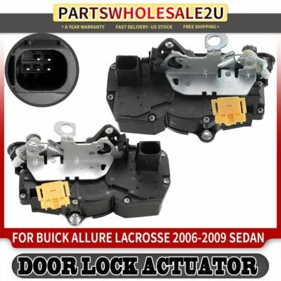 2x Actuador de cerradura de puerta trasera izquierda derecha derecha para Buick Allure LaCrosse 2005-2009 Foto 1 de 4