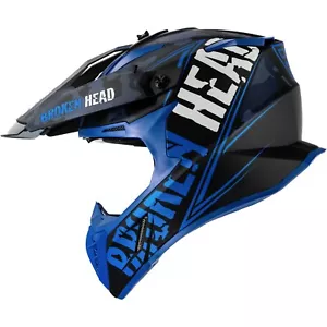 Broken Head Casco da Cross Squadrone Rebelution Camouflage-Blau - Foto 1 di 11