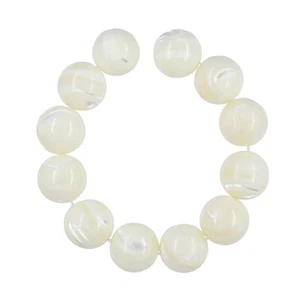 12PC Natural Mother of Pearl Shell Round beads 12mm Milky White #75151 - Bild 1 von 2