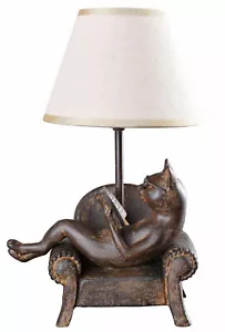 Tischlampe Katzenfigur Leuchte Katze Tischleuchte Tierfigur Katzenlampe Lampe - Bild 1 von 5