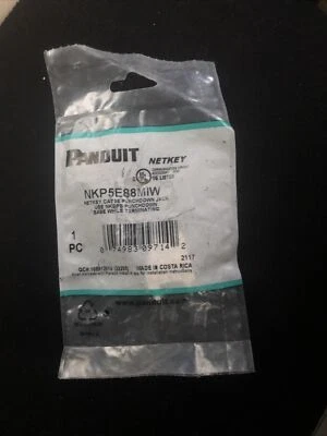 PANDUIT - NETKEY CAT5E PUNCHDOWN JACK - NKP5E88MIW (BRAND NEW) Free Shipping !! - Image 1 of 4