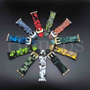38/40/42/44 MM Apple Watch correa correa camuflaje de goma se ajusta para iwatch smart - Imagen 1 de 111