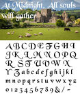 Alphabet Letter stencil #180  A - Z & numbers  2, 3, 4, 5 or 6cm sizes FREE POST