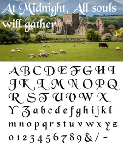 Alphabet Letter Stencil cut from Mylar complete alphabet numbers & symbols #180 - Imagen 1 de 4