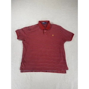 Camisa Polo de Ralph Lauren para hombre talla 2XL a rayas rojas 1/4 con cuello abotonado - Imagen 1 de 7