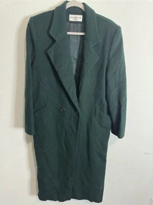 Gabardina de lana verde vintage Preston New York EE. UU. para mujer Dillards talla XL leer Foto 1 de 4