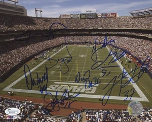 DAVID TYREE JUSTIN TUCK JEFF FEAGLES BUTLER ALFORD WILKENSON+ GIANTS SIGNED 8x10 - Picture 1 of 1