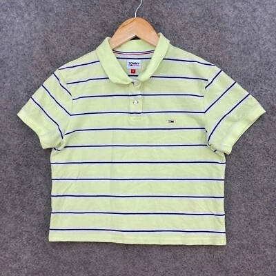 Tommy Jeans Womens Polo Shirt Size M Medium Petite Cropped Short Sleeve 46505 - image 1 of 4