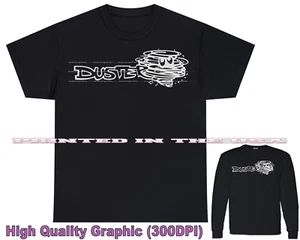 Duster 1970s Muscle Car Classic Model Silver Logo Car Art Black T Shirt - Picture 1 of 5
