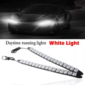 2x 16LED Luces de circulación diurna Coche Conducción DRL Luz antiniebla Blanco Brillante 12V - Imagen 1 de 10