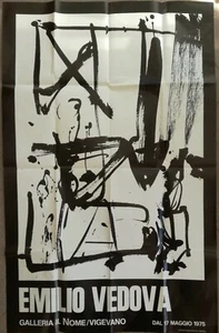 Galleria "Il Nome" Vigevano - Emilio Vedova Manifesto 1975 - Locandina Mostra - Bild 1 von 3