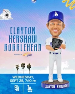๐ฅ๐ฅ๐ฅ Clayton Kershaw 2024 LA Dodgers Bobblehead SGA ๐ฅ๐ฅ๐ฅ - Picture 1 of 2