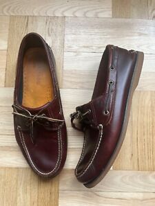 Timberland Mens Brown Genuine Leather Lace Up Loafers size US14/UK13.5/EUR49