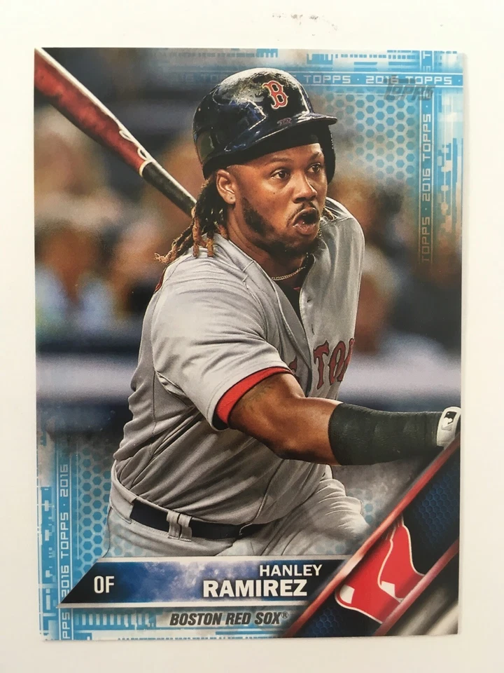 2016 Topps Mini Blue Parallel Hanley Ramirez Red Sox 321 #'d /10 Rare Low S&H - Image 1 of 1