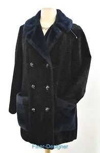 Davis of Boston Jonathan Logan Faux Fur Persian Lamb Pile Coat jacket SZ S M VTG - Picture 1 of 8