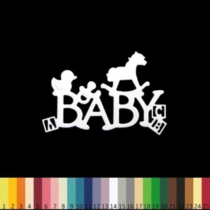 4 Découpes en papier _ MOT BABY 7,5X5,5cm _ Die cut scrapbooking carterie - Picture 1 of 27