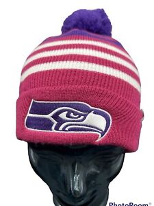 Seahawks Seattle Little Girls Knit Hat Fuchsia Girls Knit NFL '47 Brand Cap NOS