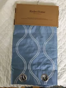 Window Panels Curtains Drapes 1 Set = 2 Panels Blue~Gray Grommets 54x96 - Picture 1 of 4