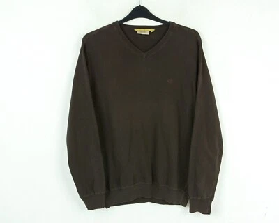 Camel Active Homme L Pull Col En V En Coton Tricoté Marron - Photo 1/4