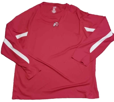 Pro Player Utah Utes U of U NCAA Football Mens 2XL T-Shirt Red Solid Long Sleeve - Image 1 of 4