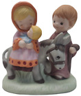 Vintage Christmas Decoration Ceramic Porcelain Figurine Jesus Mary Joseph Donkey