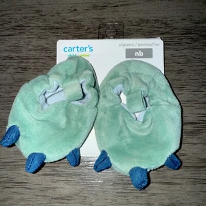 Carters Child of Mine NB Dinosaur Slip On Crib Shoes-Brand New - Picture 1 of 4