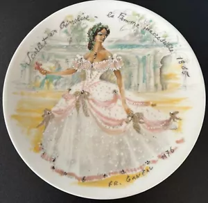 Vintage D'Arceau Limoges Decor Plate Scarlet En Crinoline 1976 La Femme Plate - Picture 1 of 3