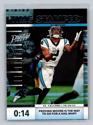 DJ Moore #TS-10 2023 Panini Prestige Carolina Panthers Time Stamped - Image 1 of 2