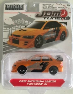 Coche de metal fundido a presión JDM Tuners Toys 1:64, 2002 Mitsubishi Lancer Evolution Vll  - Imagen 1 de 6