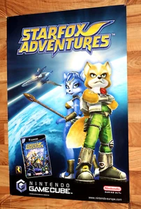 Póster promocional Star Fox Adventures Game Store Nintendo Gamecube coleccionable 2002 - Imagen 1 de 5