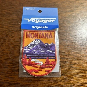 Patch VINTAGE c anni 70 o 80 Voyager STATO DI MONTANA vista montagna 43WF - Foto 1 di 2
