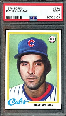 1978 Topps #570 Dave Kingman PSA 9 - Image 1 of 2