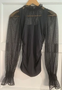 ME AND EM - Women’s Black Blouse / Top Size 8 - Picture 1 of 23