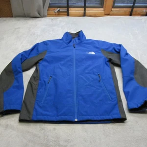 The North Face Jacket Mens Medium Blue Water Resistant Fleece Lined Softshell - Picture 1 of 15