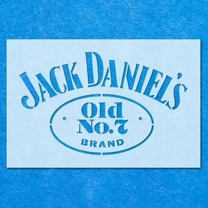 Pochoir logo bar à boissons marque Jack Daniels Spirits, peinture à l'aérographe Mylar mur - Photo 1 sur 30