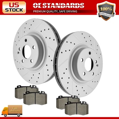 Rotores de disco delanteros 330 mm pastillas de freno de cerámica para Mercedes-Benz CLS500 CLS550 Foto 1 de 4