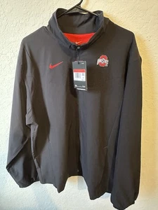 Men’s Large Ohio State Buckeyes NIKE Sideline Full Zip Black Jacket New NWT - Picture 1 of 6