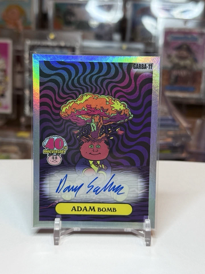 Garbage Pail Kids 40th Anniversary Adam Bomb GARBA-11 Auto by Danny Schlitzart - Image 1 of 1