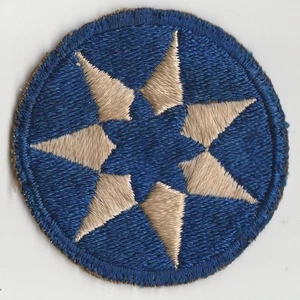 Segunda Guerra Mundial Ejército de los Estados Unidos 7º Comando de Servicio parche estrella puntiaguda variación totalmente bordado - Imagen 1 de 2
