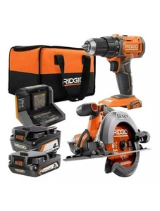 Ridgid R9207 18 V 2-Werkzeug Combo Kit Bohrer/Schraubendreher, Kreissäge - orange - Bild 1 von 1