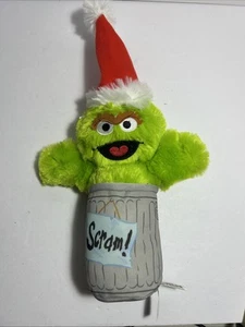 Sesamstraße Oscar der Grouch Weihnachtsmütze Plüschpuppe Mülleimer Weihnachten 13 Zoll - Bild 1 von 7