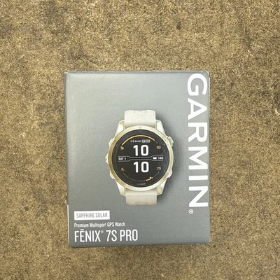 Garmin Fenix 7S Pro Sapphire Solar 42mm Smartwatch Gold and Light Sand Band ✨  - Image 1 of 4