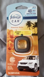 FEBREZE CAR VENT CLIP SCENT HAWAIIAN ALOHA DIAL INTENSITY - Picture 1 of 2