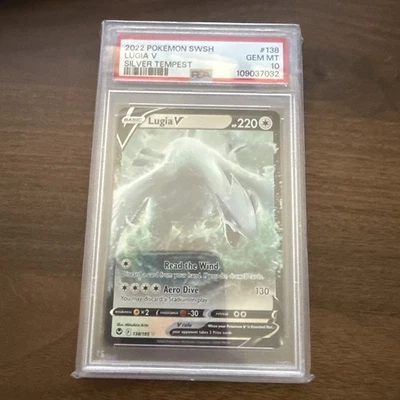Pokemon 2022 Lugia V 138/195 Silver Tempest GEM MINT PSA 10 - Image 1 of 2