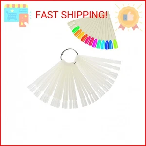 JASSINS 50 Pezzi Bastoncini Swatch per Unghie con Anello, Smalto per Nail Art a Forma di Ventaglio Pratica - Foto 1 di 2