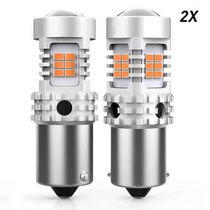 2x CANBUS AMBER LED TURN SIGNAL INDICATOR LIGHT BULBS 581 PY21W BAU15S ORANGE UK - Picture 1 of 8