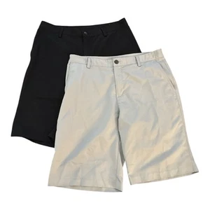 Adidas Climalite Herren Golfshorts Gr. 32 vorne flach Golf leicht grau & schwarz - Bild 1 von 9